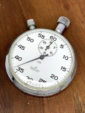 Wakmann Breitling Mechanical Chronograph Stopwatch Circa 1960s Swiss Made Works